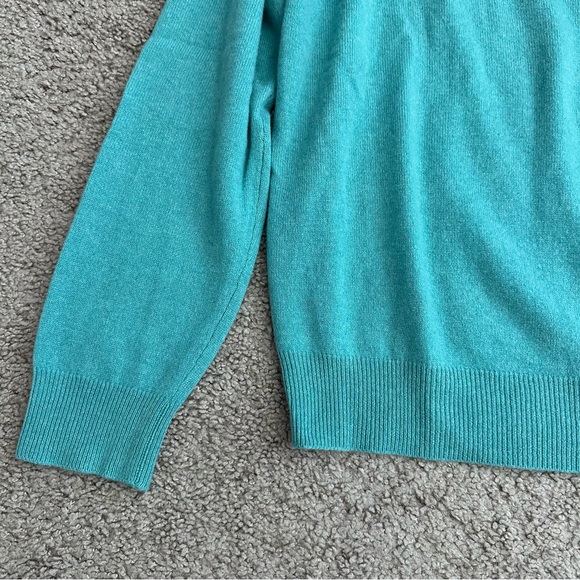 Jos. A. Bank Sweater Mens Size S Turquoise 100% Cashmere V Neck - Picture 3 of 9